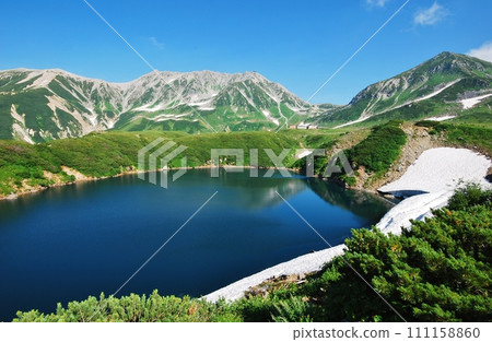 Superb view of Tateyama Mikurigaike, summer scenery Superb view of Tateyama Mikurigaike, summer scenery 111158860
