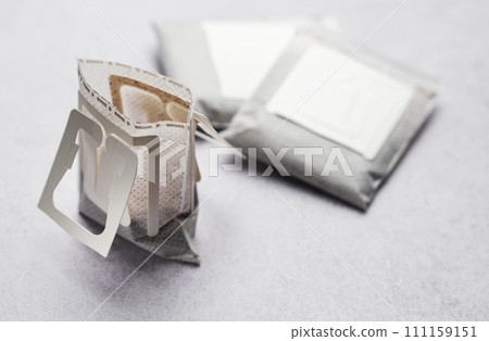 Drip coffee paper bags 111159151
