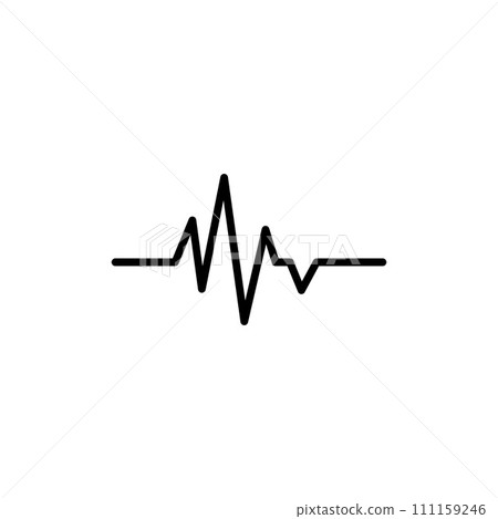 Pulse line or medical wave. Vector logo design concept illustration template Pulse line or medical wave. Vector logo design concept illustration template 111159246