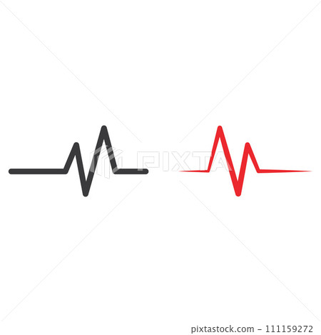 Pulse line or medical wave. Vector logo design concept illustration template Pulse line or medical wave. Vector logo design concept illustration template 111159272