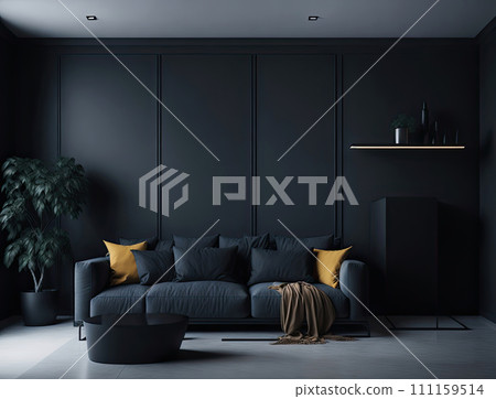 Stylish living room interior. Generative AI 111159514