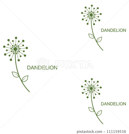 Dandelion flower logo and symbol design vector illustration template 111159538