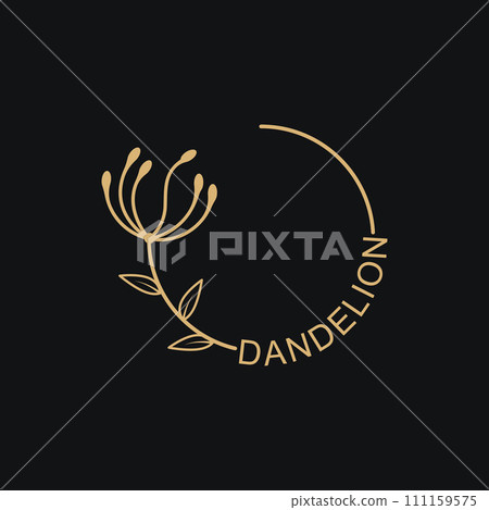 Dandelion flower logo and symbol design vector illustration template Dandelion flower logo and symbol design vector illustration template 111159575