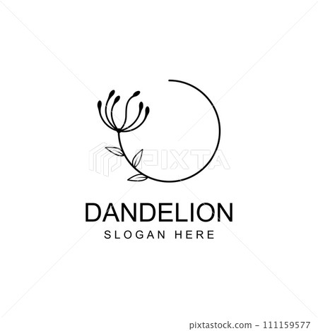 Dandelion flower logo and symbol design vector illustration template Dandelion flower logo and symbol design vector illustration template 111159577