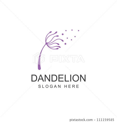 Dandelion flower logo and symbol design vector illustration template Dandelion flower logo and symbol design vector illustration template 111159585