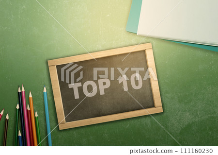 Text of top 10 on the chalkboard Text of top 10 on the chalkboard 111160230