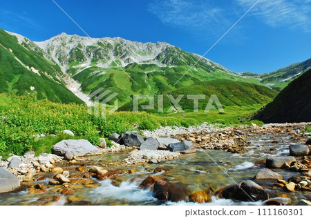 Spectacular Northern Alps Tateyama Mountain Range Summer Scenery Spectacular Northern Alps Tateyama Mountain Range Summer Scenery 111160301