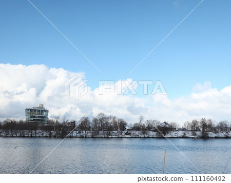 新潟縣福島縣冬景 111160492