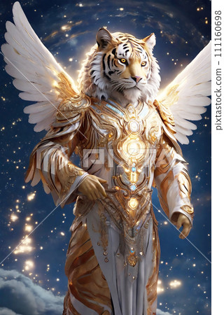 angel tiger universe art spiritual 111160698