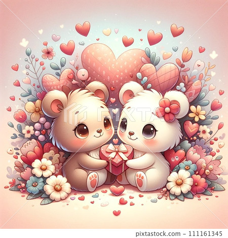 情人節表達愛、友誼和送禮者的喜悅。 111161345