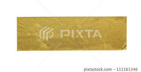 Gold glitter tape strip sticker isolated on white background 111161346