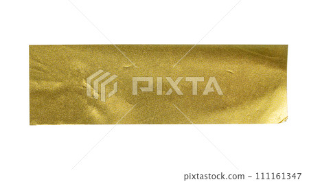 Gold glitter tape strip sticker isolated on white background 111161347