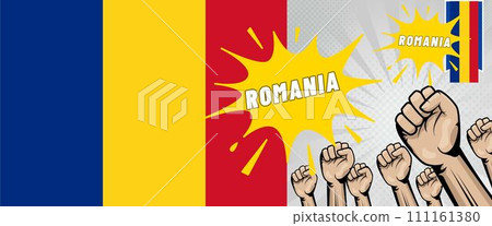 Romania national day for independence day anniversary, with maps of Romania and background of flag Romania. December 1 Romania national day for independence day anniversary, with maps of Romania and background of flag Romania. December 1 111161380