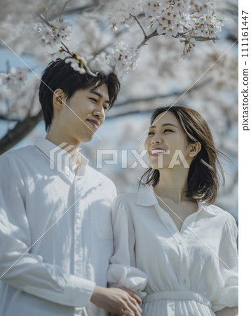 AI image generation Cherry blossoms and young men and women AI image generation Cherry blossoms and young men and women 111161447