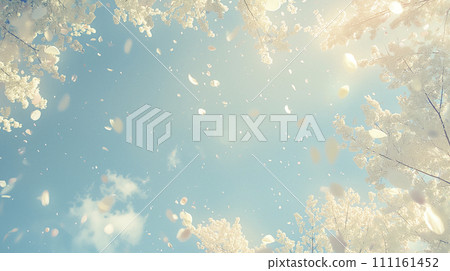 AI image generation Cherry blossoms and sky cinema tone 111161452