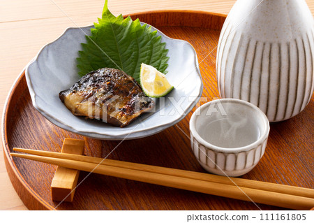 Japanese sake and snacks Japanese sake and snacks 111161805