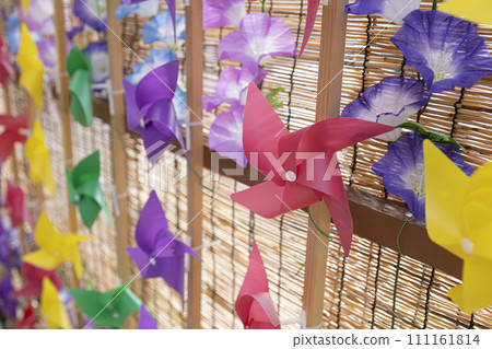 Windmill decoration on a blind Windmill decoration on a blind 111161814