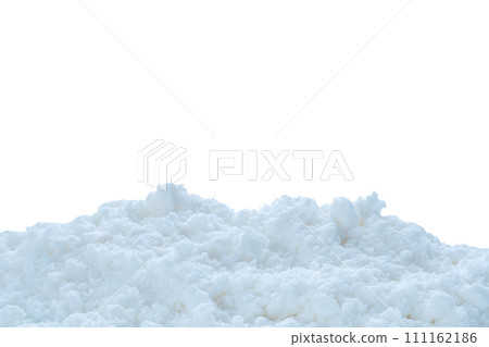 snow isolated on white background close up 111162186