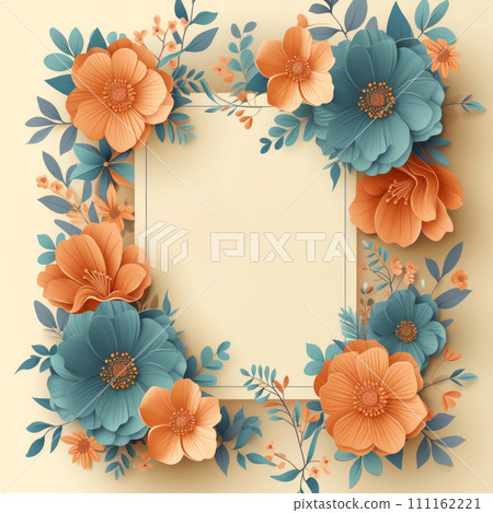 Floral Frame Elegant Design 111162221