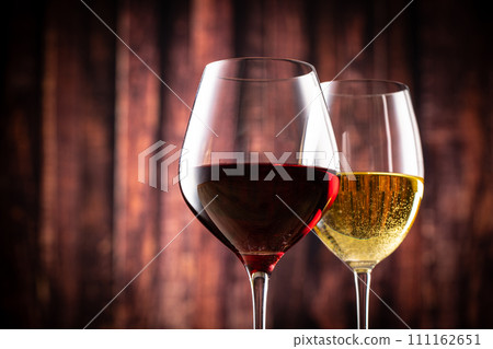 Drinking wine at a restaurant Drinking wine at a restaurant 111162651