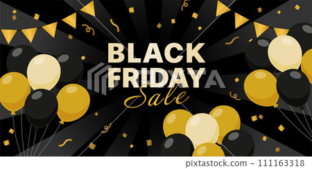 Black Friday banner (2:1)_vector illustration 111163318
