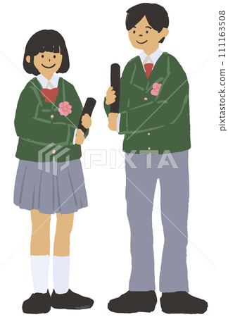 西裝外套學生畢業典禮插畫 111163508