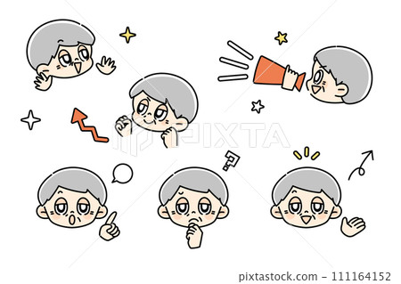 臉和手的姿勢表情集 臉和手的姿勢表情集 111164152