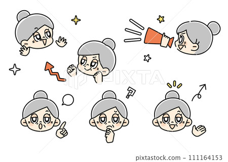 臉和手的姿勢表情集 臉和手的姿勢表情集 111164153