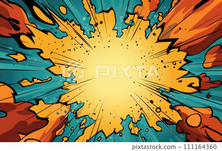 Color abstract cartoon background or children playground banner design element. overlay colorful spotty pattern of geometric shape, line and dot in trendy 111164360