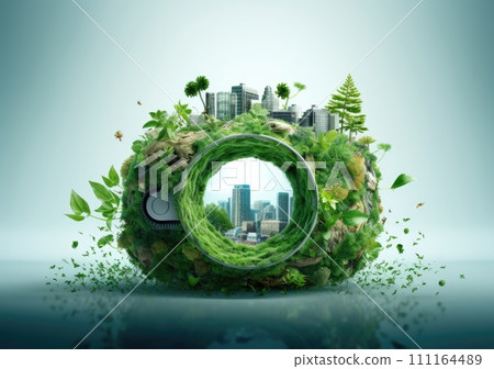 ESG economy environmental protection concept sustainable development climate change green energy recycle, Net zero and carbon neutral, green company concept. ESG economy environmental protection concept sustainable development climate change green energy recycle, Net zero and carbon neutral, green company concept. 111164489