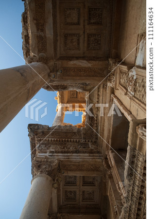 Celsus Library in ancient city Ephesus, Anatolia in Selcuk, Turkey. . High quality photo 111164634