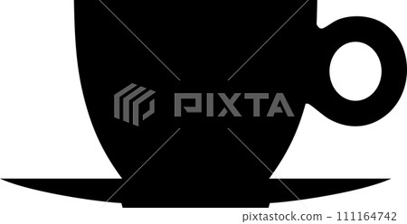 Silhouette of Tea Cup Icon. Vector Illustration. 111164742