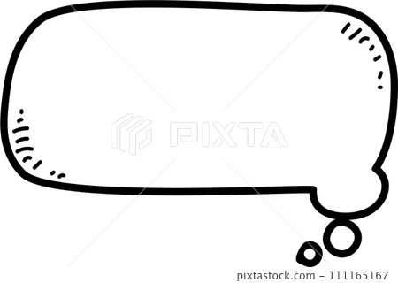 Black and white color speech bubble balloon, icon sticker memo keyword planner text box banner, flat png transparent element design 111165167