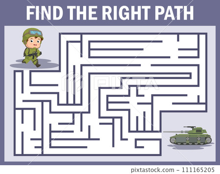 Find the right path from soldier to tank Find the right path from soldier to tank 111165205
