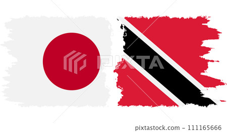 Trinidad and Tobago and Japan grunge flags connection vector Trinidad and Tobago and Japan grunge flags connection vector 111165666