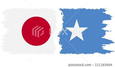 Somalia and Japan grunge flags connection vector Somalia and Japan grunge flags connection vector 111165684