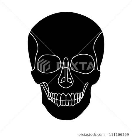 Human skull icon 111166369