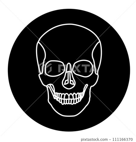 Human skull icon 111166370