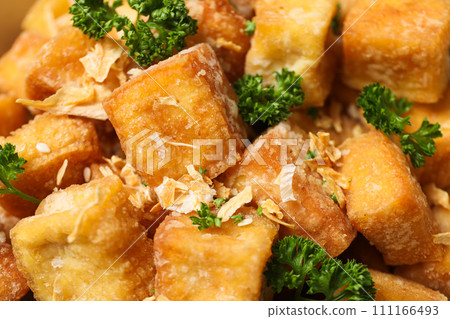 Fried tofu, delicious and tasty fried food, tasty food Fried tofu, delicious and tasty fried food, tasty food 111166493