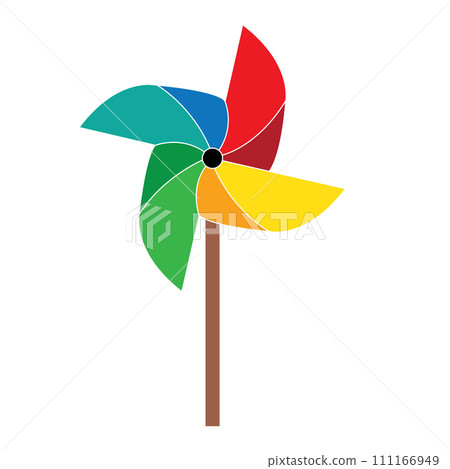 Paper windmill icon 111166949