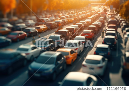 Stressful moment during a traffic jam, Rush Hour Traffic Stressful moment during a traffic jam, Rush Hour Traffic 111166958