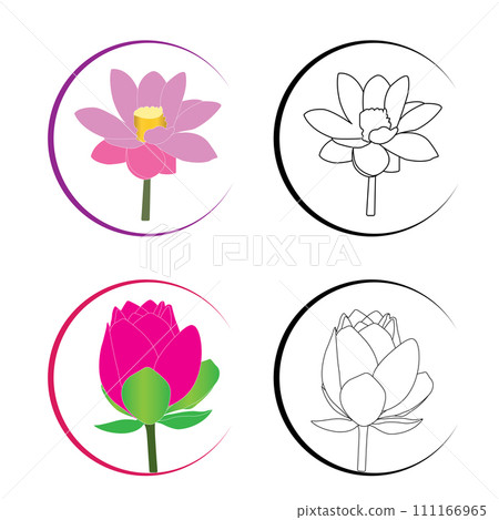 Lotus flower icon 111166965