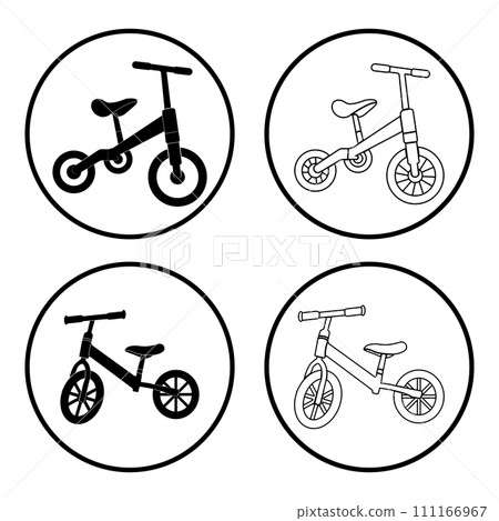 Children's bicycle icon Children's bicycle icon 111166967