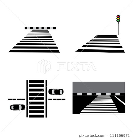 Crosswalk icon 111166971