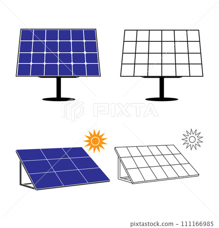 Solar panels icon 111166985