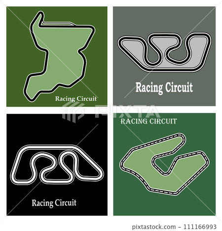 Racing circuit icon Racing circuit icon 111166993