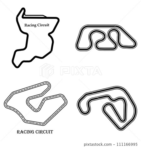Racing circuit icon 111166995
