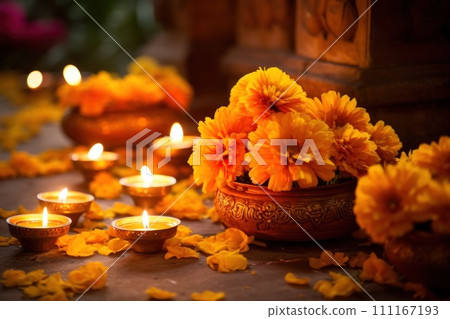 Happy Diwali Celebration concept background Happy Diwali Celebration concept background 111167193