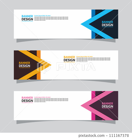 Vector set of landscape banner background design concept. Web background business layout template Vector set of landscape banner background design concept. Web background business layout template 111167378