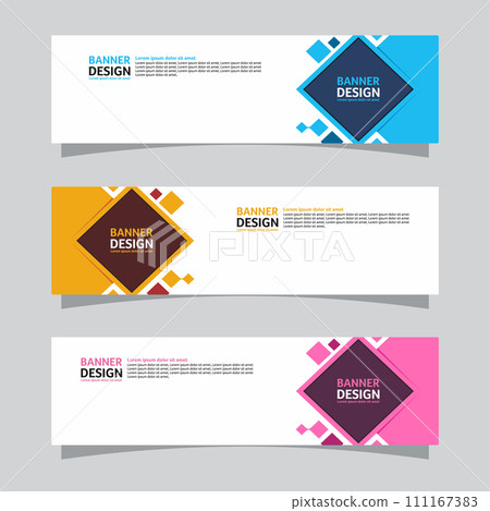 Vector set of landscape banner background design concept. Web background business layout template Vector set of landscape banner background design concept. Web background business layout template 111167383